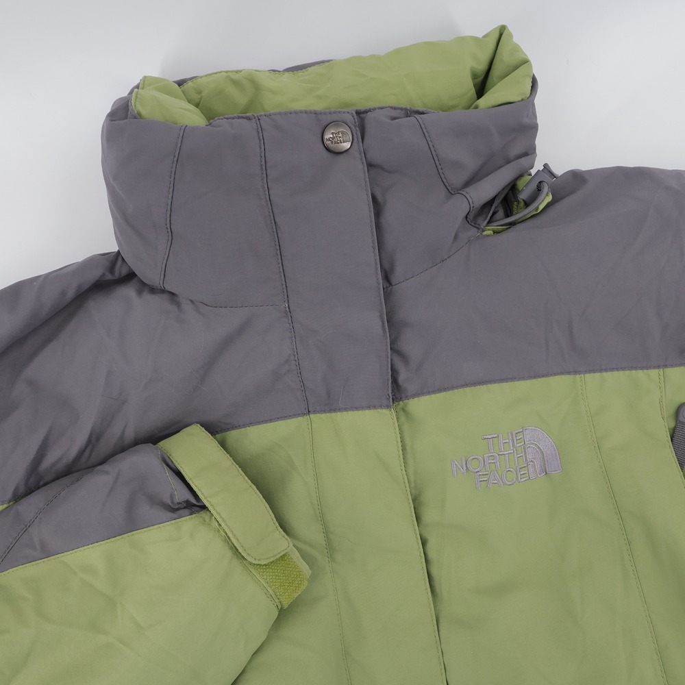 The North Face HyVent 2 in 1 Fleece Lined Hooded Jacket Green Womens Small